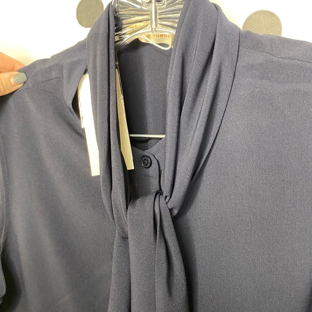 🆕TORY BURCH SLEEVELESS BOW BLOUSE SIZE 12 - Picture 9 of 14